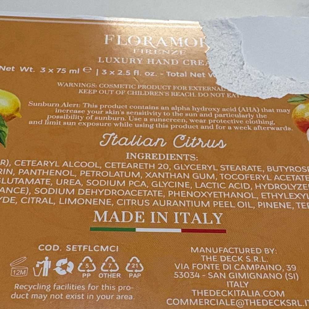 Italian Citrus Moisturizing Cream Trio - Picture 7 of 7